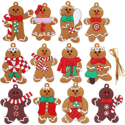 12-Piece: Gingerbread Man Ornaments