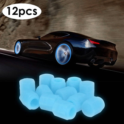 12-Piece: Luminous Car Tire Valve Stem Covers