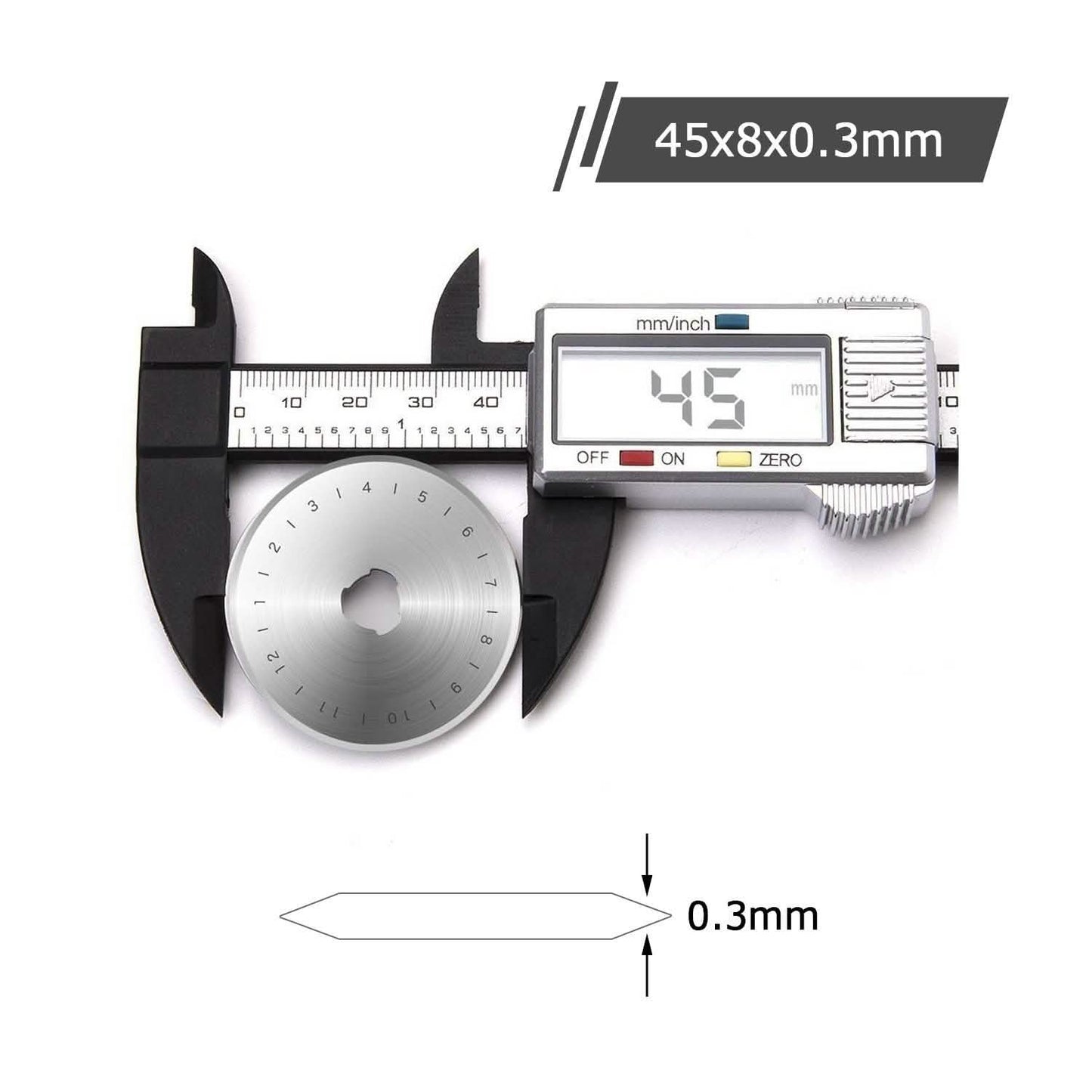 12-Piece Set: 45mm Rotary Cutter Blades