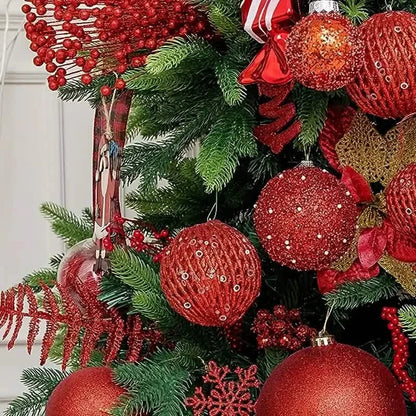 12-Piece Set:  Large Sparkling Glittering Sequins Foam Ball Ornaments