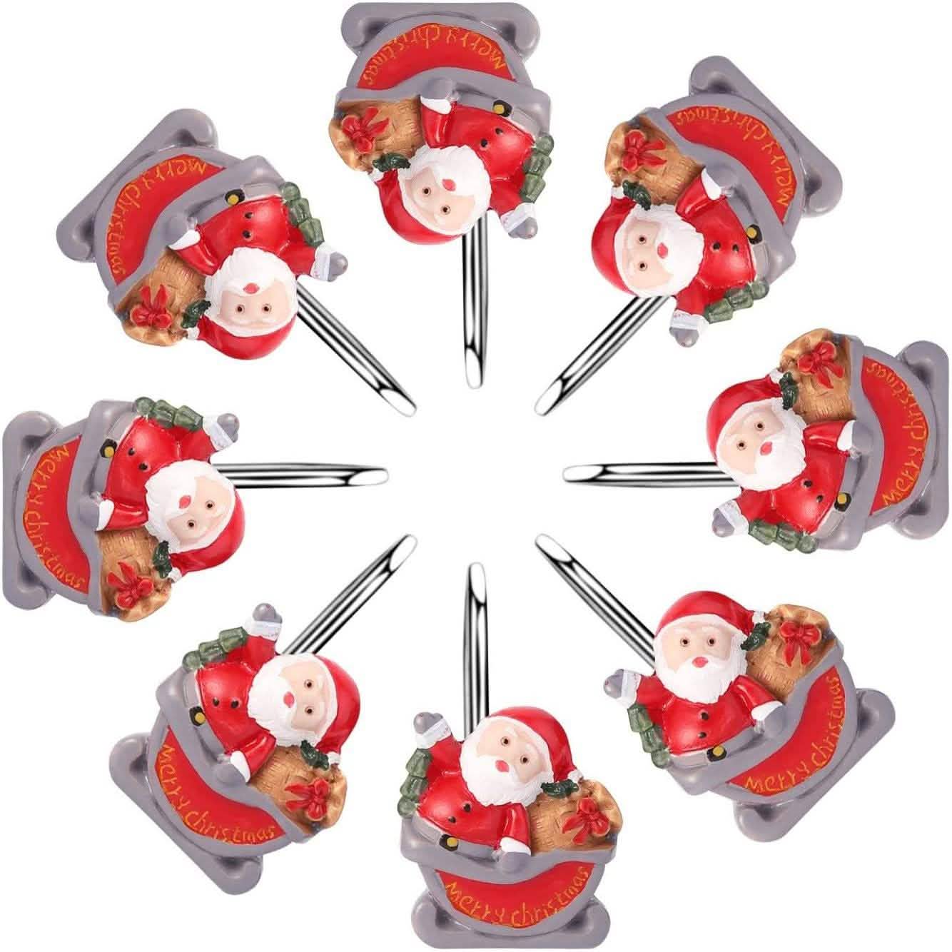 12-Pieces: Christmas Shower Curtain Anti-Rust Hooks