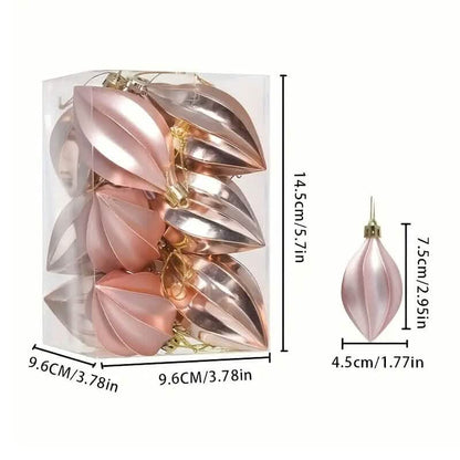 12-Pieces: Christmas Tree Pendant Decorations
