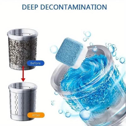 12-Pieces: Effervescent Washing Machine Cleaner Tablets