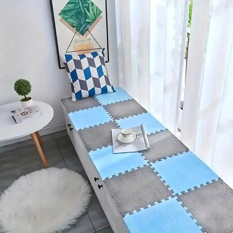 12-Pieces: Patchwork Carpet Full Floor Mat