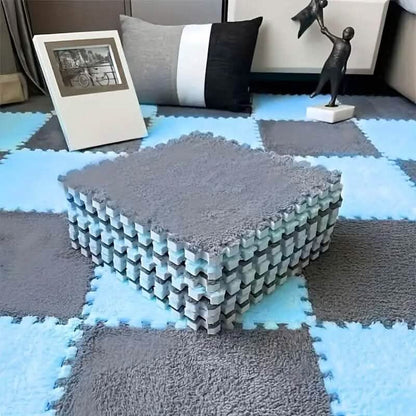 12-Pieces: Patchwork Carpet Full Floor Mat