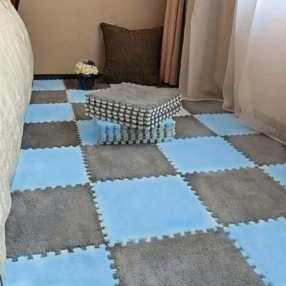 12-Pieces: Patchwork Carpet Full Floor Mat