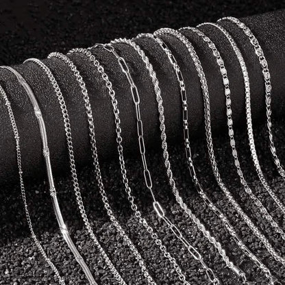 12-Pieces: Stainless Steel Clavicle Necklace Set