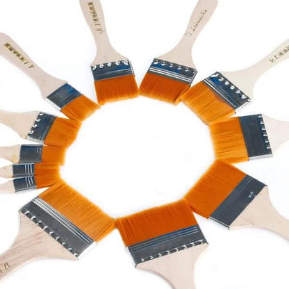 12-Pieces: Wooden Oil Painting Brush