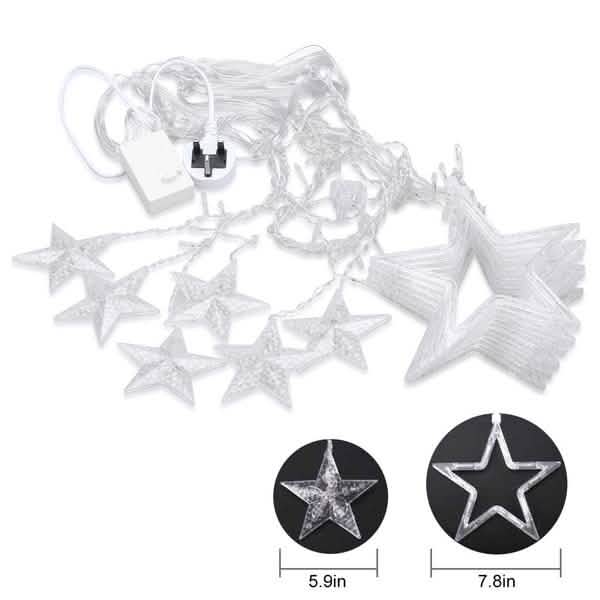 12 Stars 138 LED Curtain String Lights