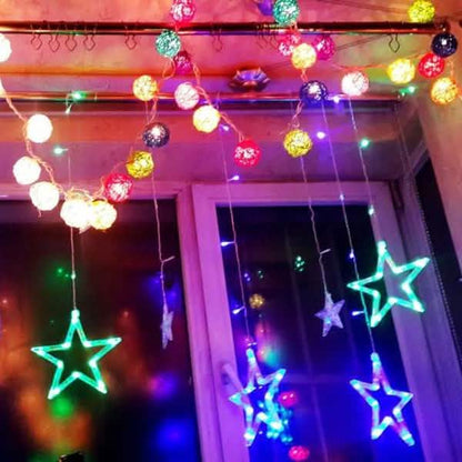 12 Stars 138 LED Curtain String Lights
