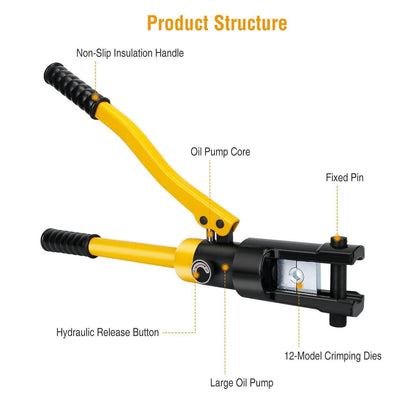 12 Ton Hydraulic Wire Crimper
