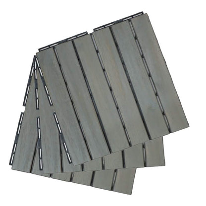 12" x 12" Square Teak Interlocking Deck Tiles