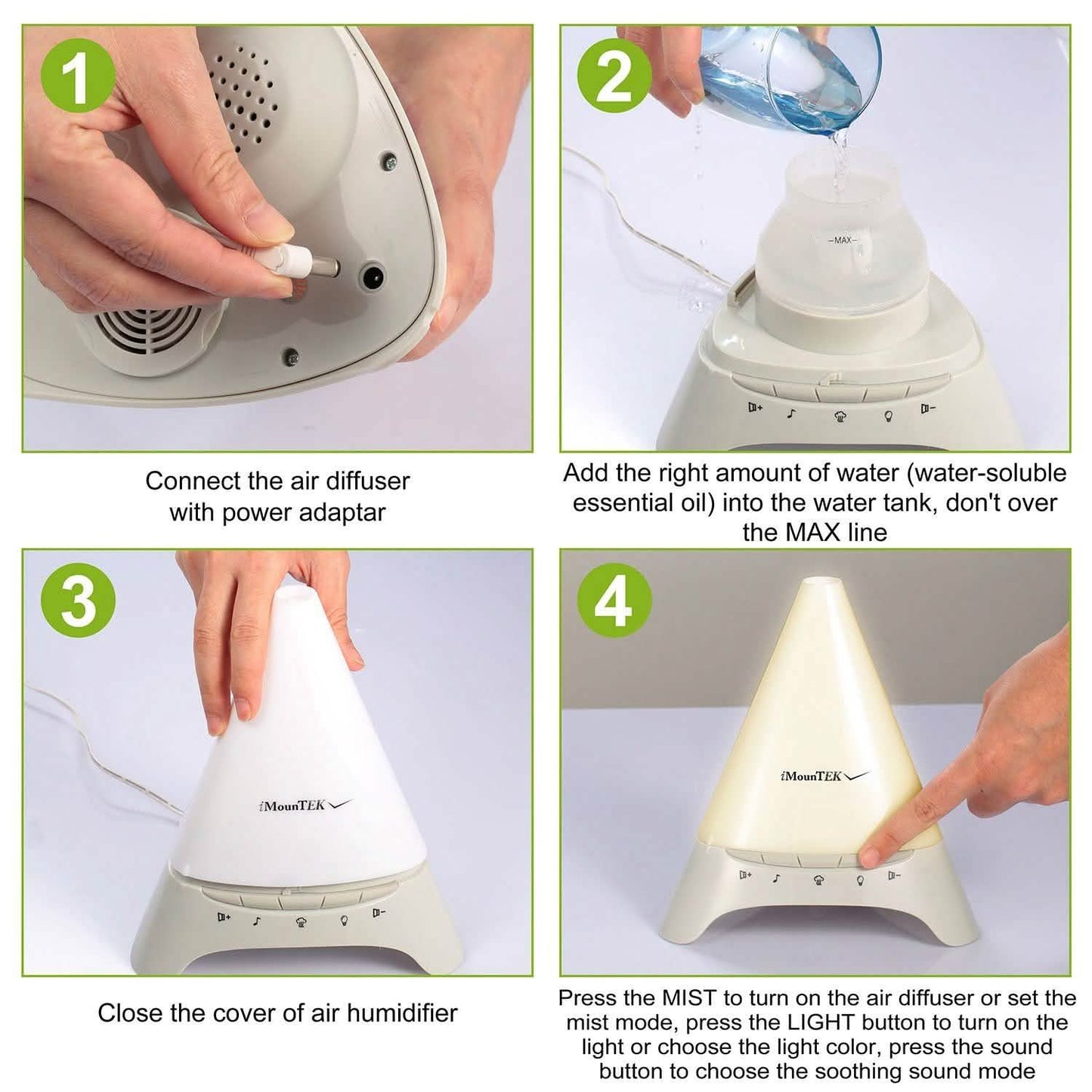 120ml Cool Mist Humidifier Ultrasonic Aroma Essential Oil Diffuser