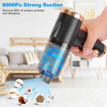 120W 9000PA Cordless Handheld Car Vacuum Cleaner with Searchlight