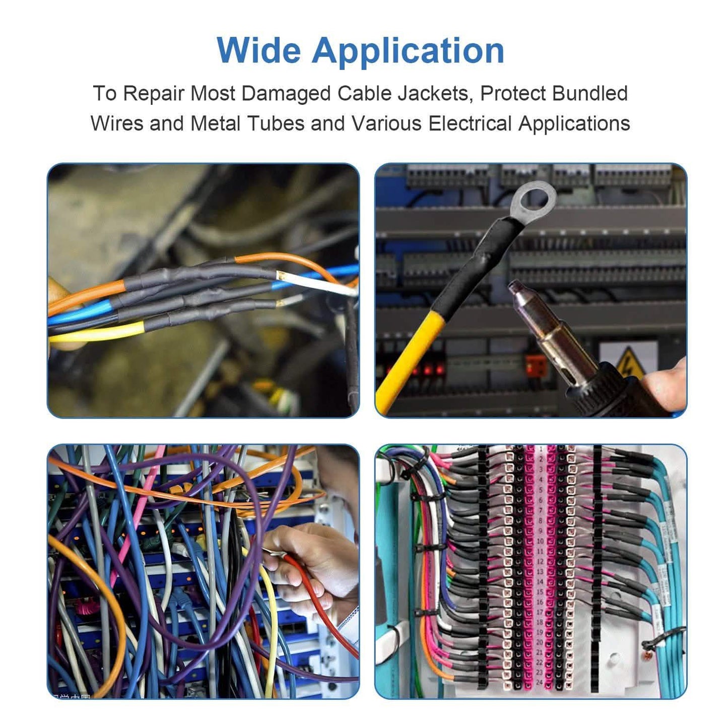 127-Piece: 2:1 Heat Shrink Tube Wire Wrap Assortment Set