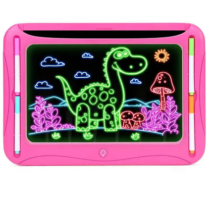 LED Light-Up Doodle Board – 9 Double-Sided Cards with Markers, Art Toy for Kids 3-8