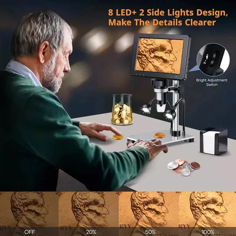 12MP Ultra-Precise Focusing Soldering Microscope