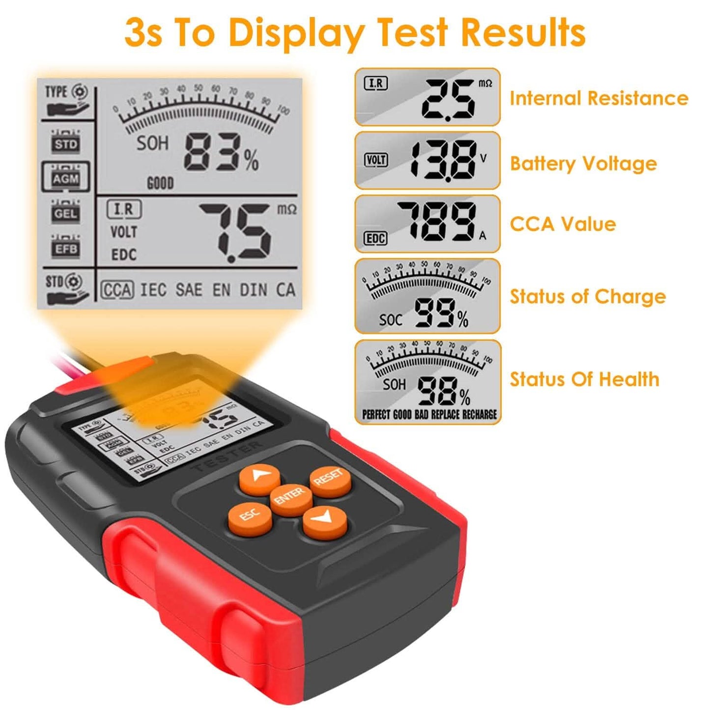 12V 24V Car Battery Tester