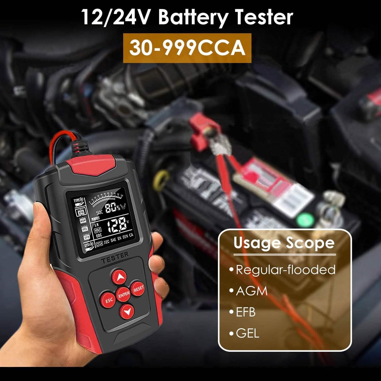 12V 24V Car Battery Tester