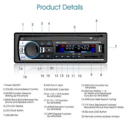 12V Bluetooth Car Stereo