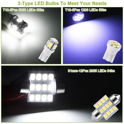 13-Pieces: T10 31mm Festoon LED Light