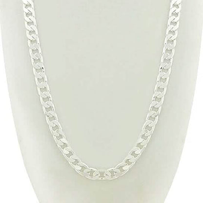 14k White Gold Filled Cuban Link Chain 24"