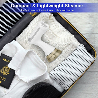 1500W Garment Steamer Portable Handheld Fabric Steamer with Lint Brush Removable 350ml Water Tank
