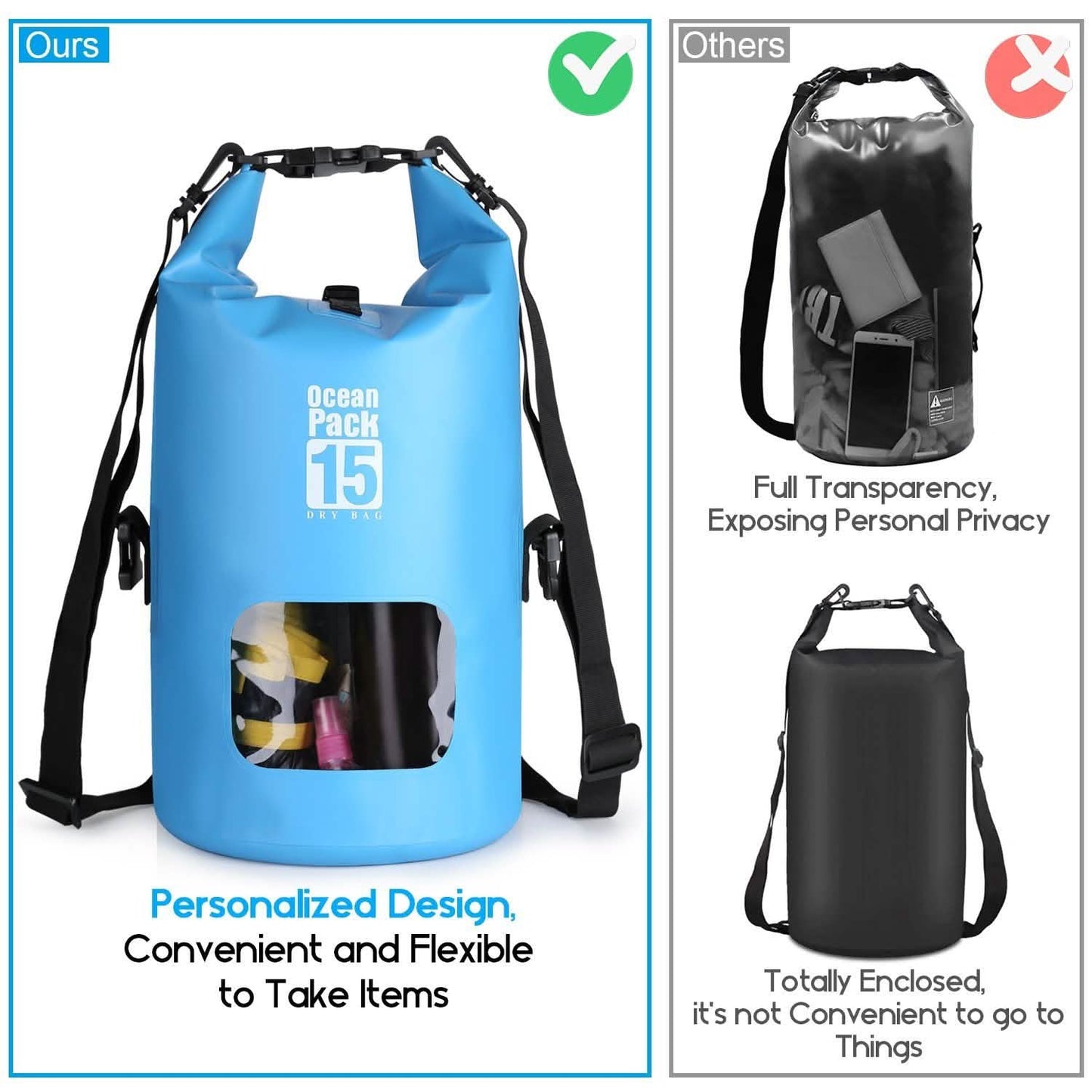 15L Waterproof Lightweight Dry Bag