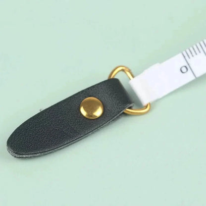 1.5m Centimeter Inch Roll Tape Portable Retractable Vintage PU Leather Mini Tape