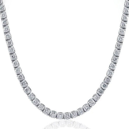 16" 20Ct Diamond Tennis Necklace 14k White Gold Lab Grown