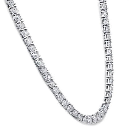 16" 20Ct Diamond Tennis Necklace 14k White Gold Lab Grown