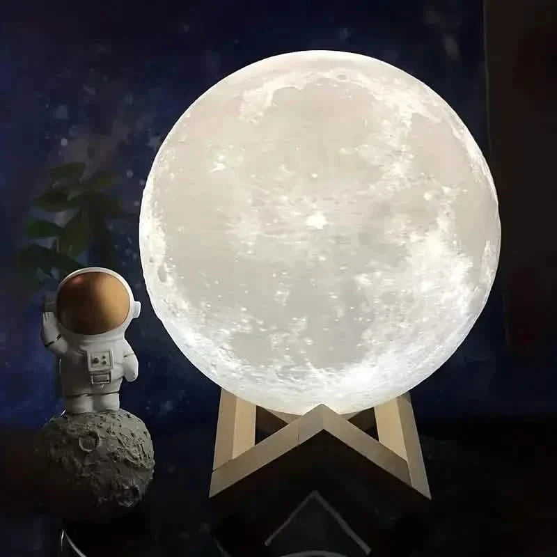 16 Colors Lunar Table Lamp with Remote Control, Creative Small Night Lamp