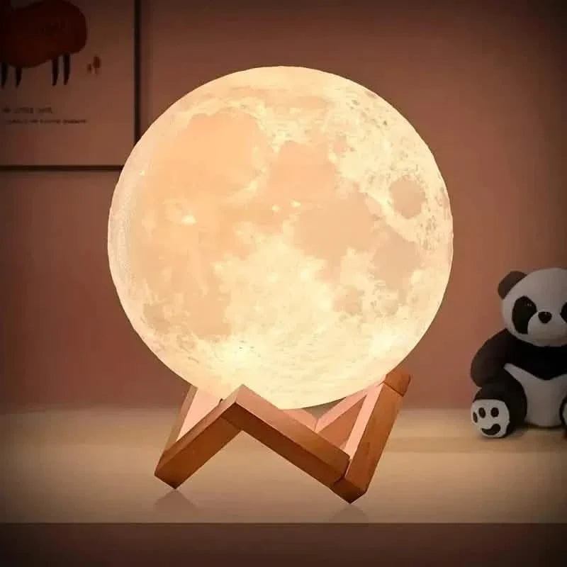 16 Colors Lunar Table Lamp with Remote Control, Creative Small Night Lamp