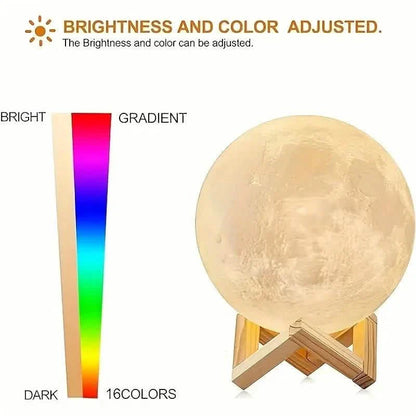 16 Colors Lunar Table Lamp with Remote Control, Creative Small Night Lamp