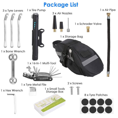 16-in-1 Bicycle Tire Repair Kit