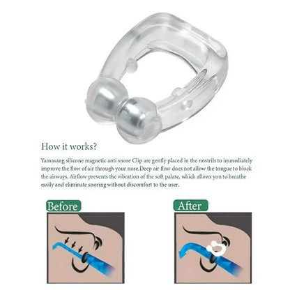 16-Pack: Silicone Magnetic Nose Clip Portable Mini Anti Snoring