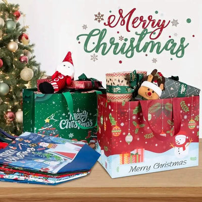 16-Pieces: Large Reusable Non-Woven Shopping Bags