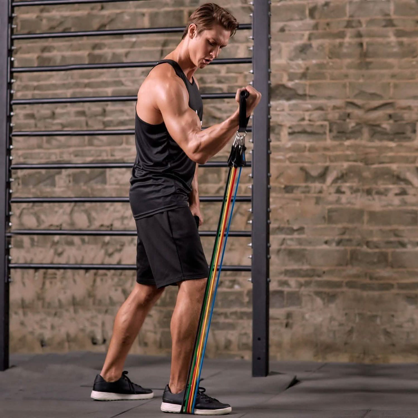 16-Pieces: Resistance Bands Set for Burning Fat & Muscle Strength