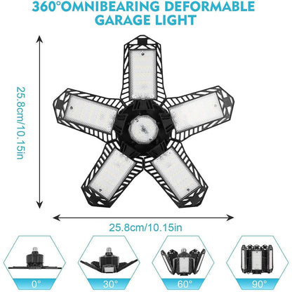 16000LM Garage Light with 6 LED Garage Ceiling Lights Panels