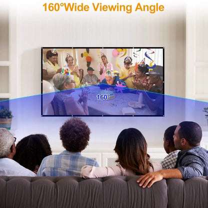 16:9 Foldable Projector Screen Anti-Crease Wall Mounted