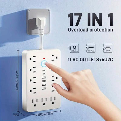 17-in-1 Power Strip with Overload Protection