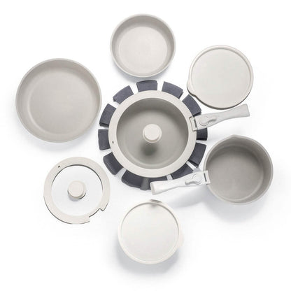 17-Pieces: Nonstick Cookware Set Induction Kitchen Pots and Pans