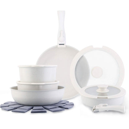 17-Pieces: Nonstick Cookware Set Induction Kitchen Pots and Pans