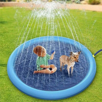 170CM Splash Play Mat Inflatable Water Toy Sprinkler Pad Kid Toddler Dog