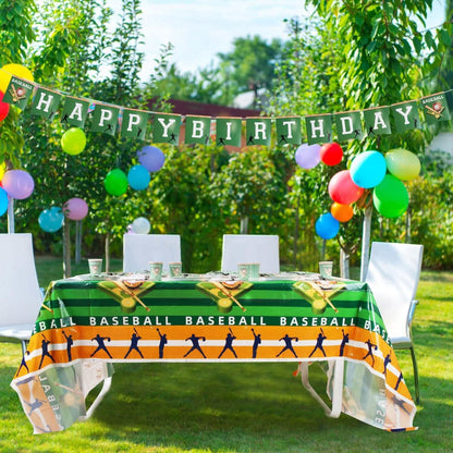 171-Pieces: Baseball Birthday Party Disposable Dinnerware Set