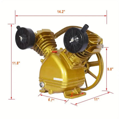 3HP Air Compressor Pump 115PSI V-Type Twin Cylinder Air Compressor Pump
