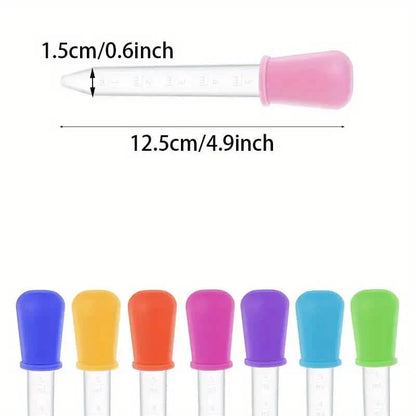 10-Pack Colorful Silicone Eye Droppers – Crafts, Gummy Making, Candy Molds