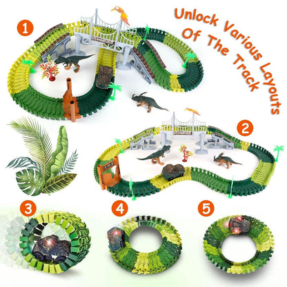 175-Piece: Dinosaur Race Track Set