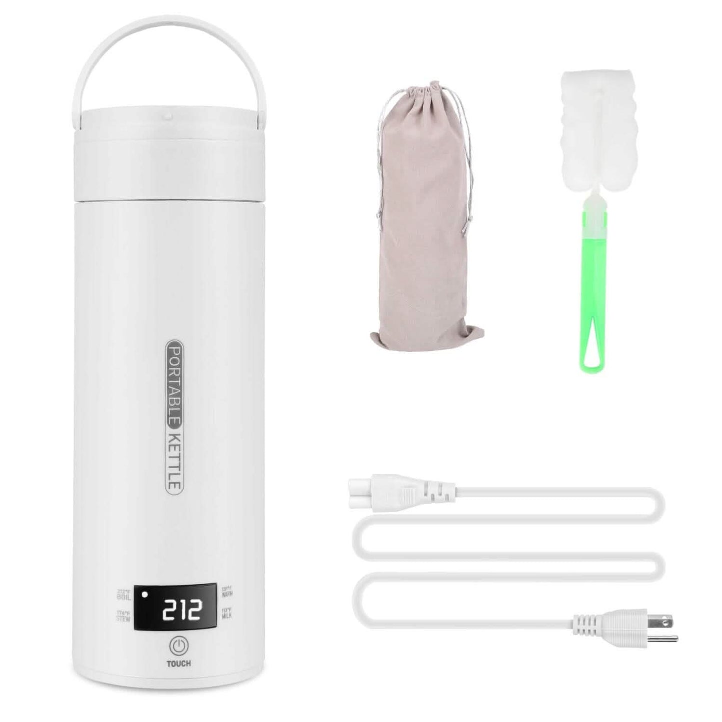 17Oz Stainless Steel Travel Electric Kettle with 4 Temperature Preset Modes
