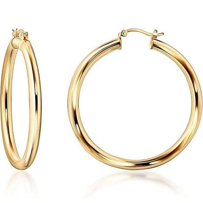 S925 50mm Solid Hoop Earrings for Women